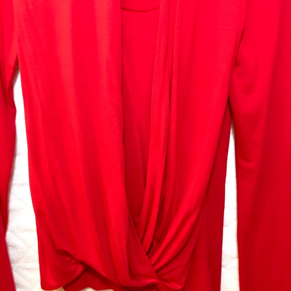 INC International Concepts Red Knit Long Sleeve - Picture 3 of 7